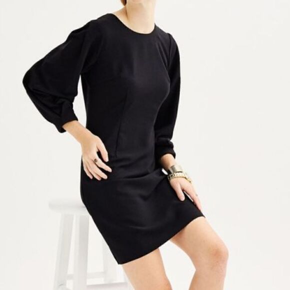 Nine West Dresses & Skirts - Women's Nine West Volume Sleeve,salid black dress, M